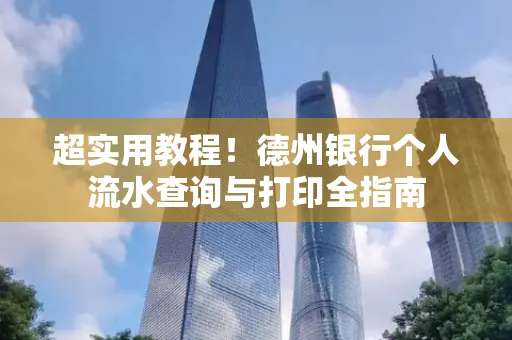 超实用教程!德州银行个人流水查询与打印全指南