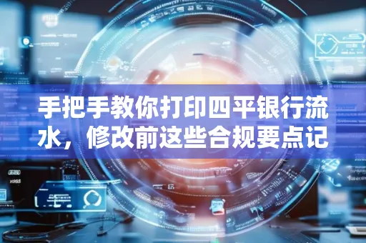 手把手教你打印四平银行流水,修改前这些合规要点记牢
